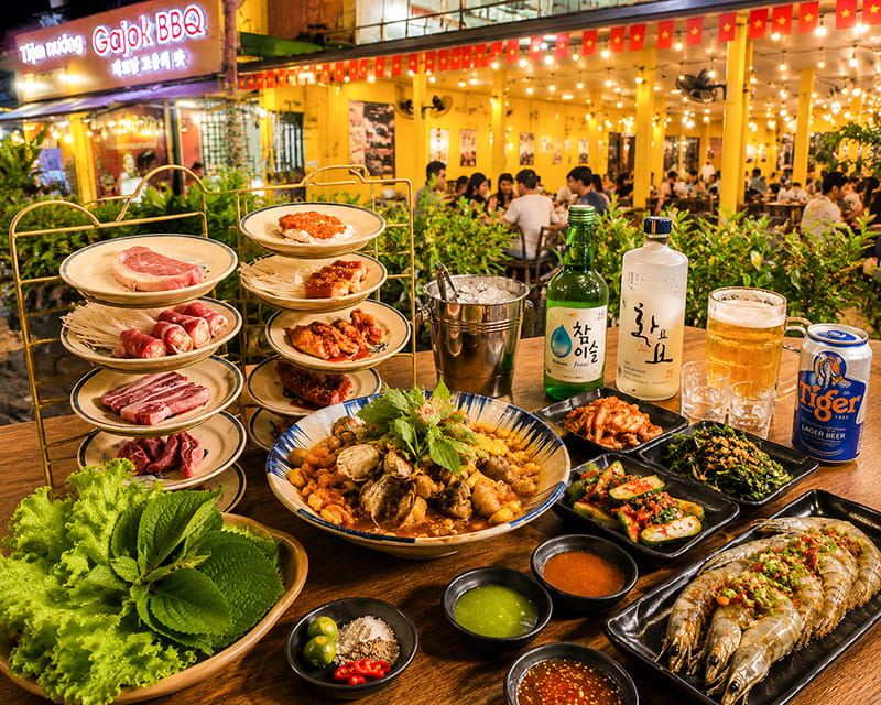 Tiệm nướng Gajok BBQ Nha Trang Có Buffet Chỉ Từ 189k