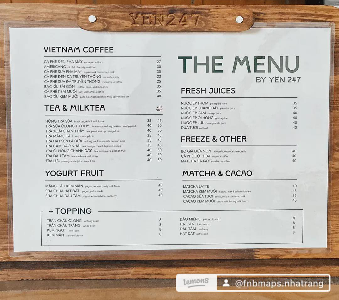 Cà Phê Yên 24/7 – Tiệm Cafe Ngon Mang Hơi Thở Tây Bắc Tại Nha Trang