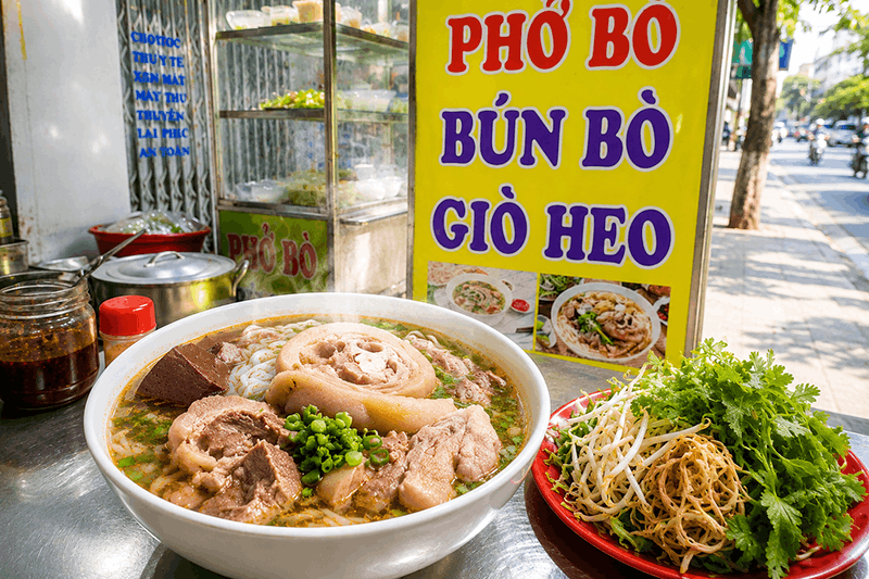Quán Bún Bò Vỉa Hè Nha Trang Ngon Chất Lượng Hơn Quán Lớn