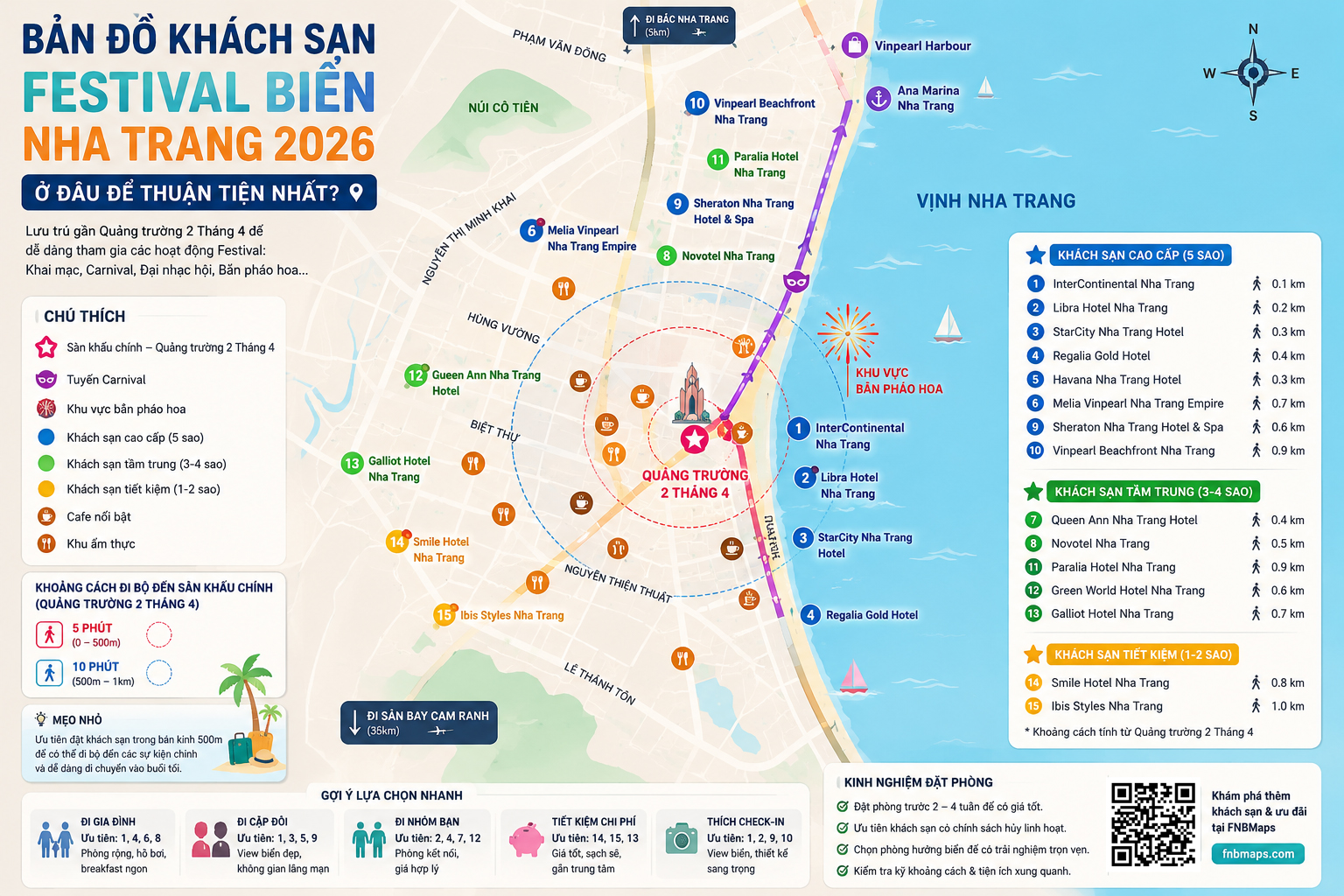 Khách Sạn Gần Festival Biển Nha Trang 2026 Gần Quảng Trường 2/4
