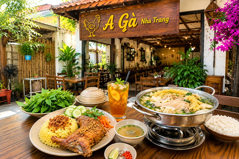 Cơm Gà (Lẩu Gà Lá É) A Gà Nha Trang Nổi Tiếng Ở Phố Biển