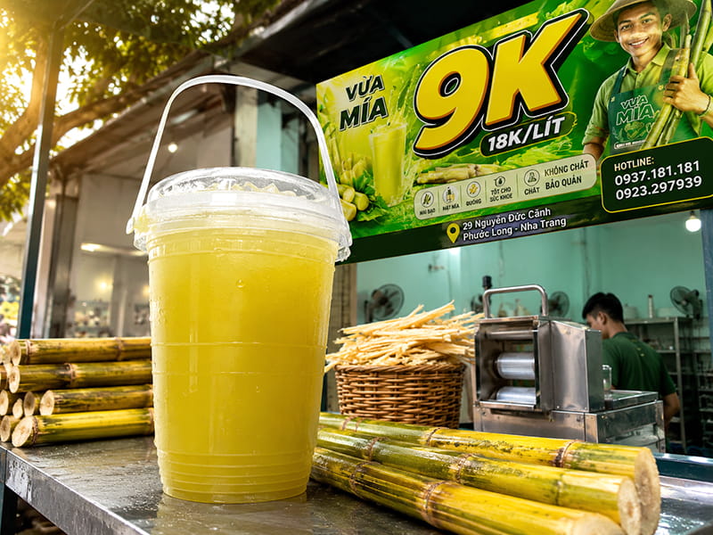 Vựa Mía 9 Vị Nha Trang Ly To 9K Quá Rẻ