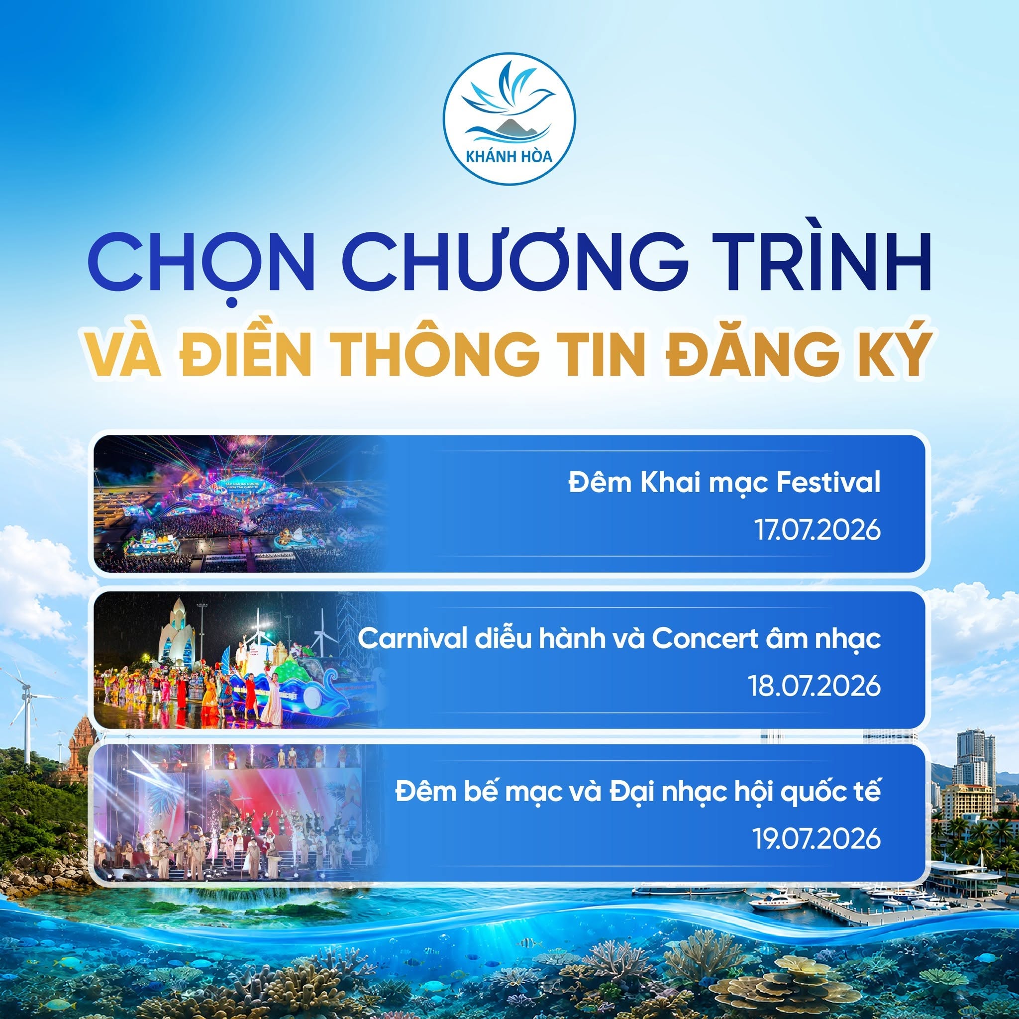 Hướng Dẫn Đăng Ký Nhận Vé Miễn Phí Tham Dự Festival Biển Khánh Hòa 2026