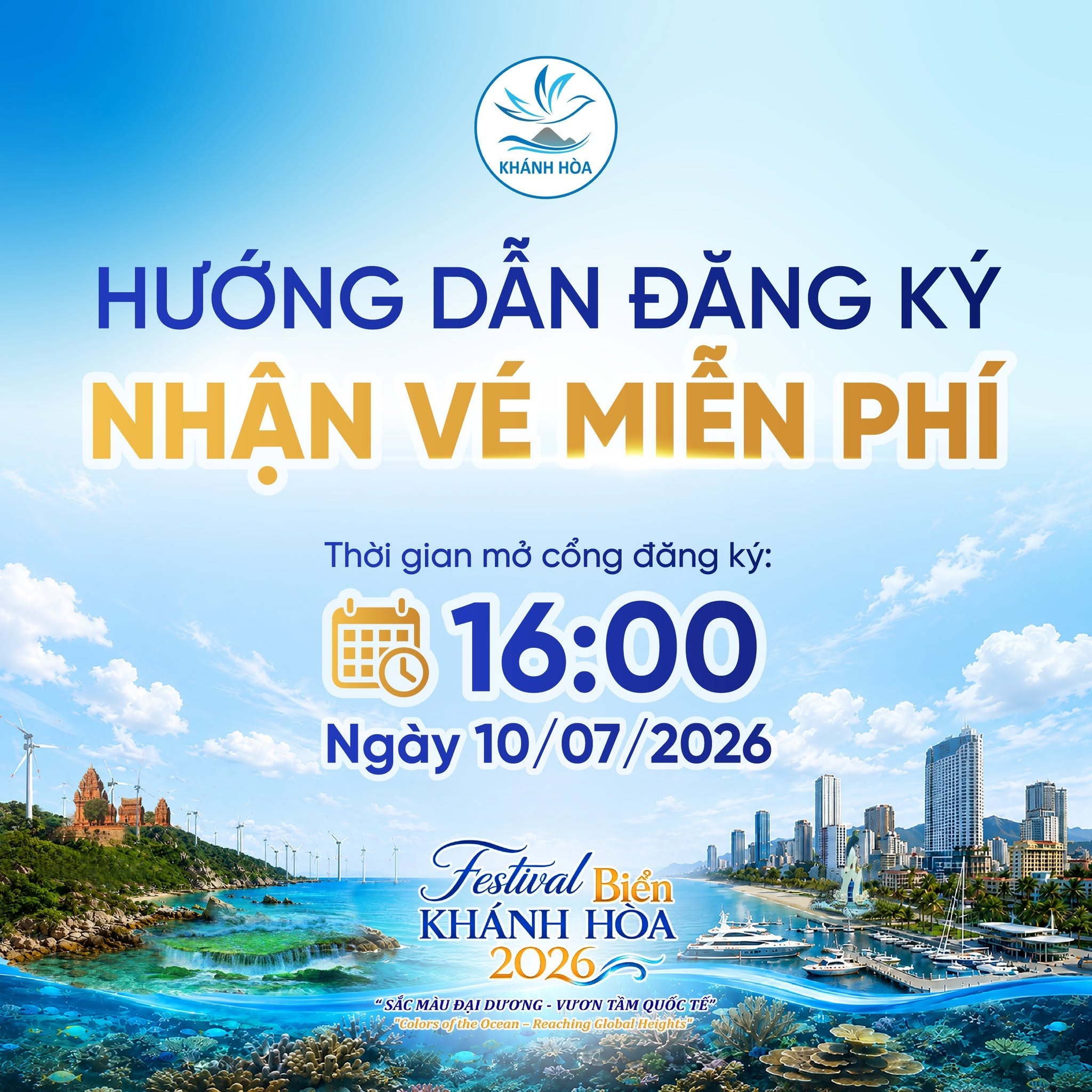 Hướng Dẫn Đăng Ký Nhận Vé Miễn Phí Tham Dự Festival Biển Khánh Hòa 2026