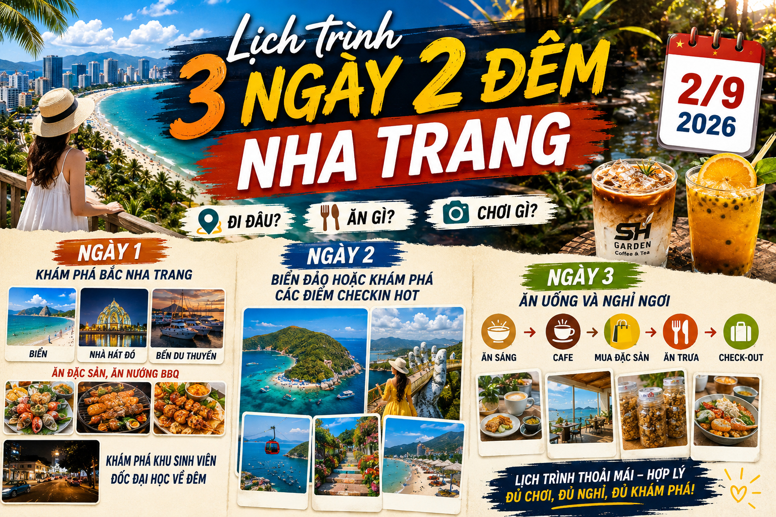Du Lịch Nha Trang 2/9/2026 Đi Đâu, Ăn Gì, Chơi Gì?