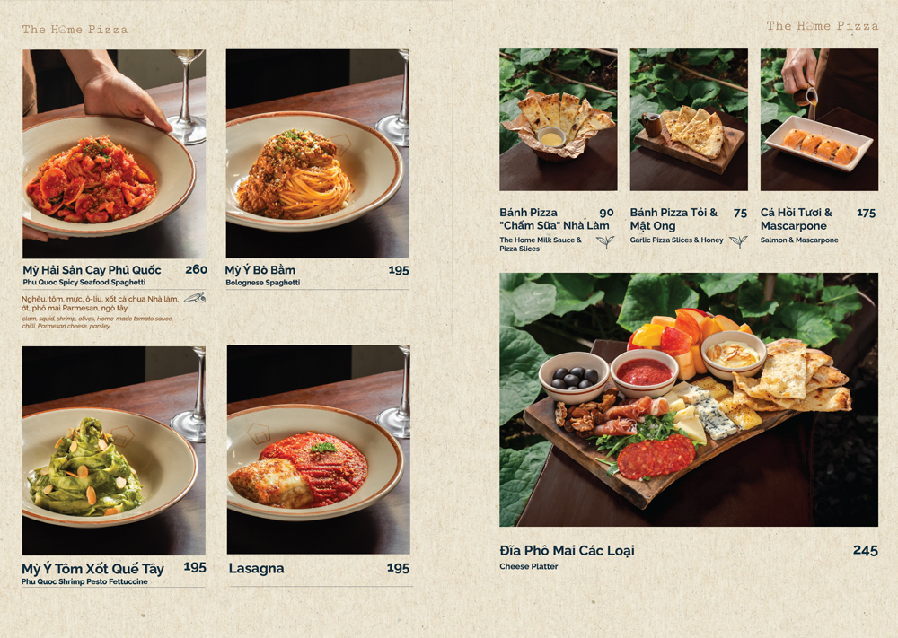 Menu The Home Pizza Nha Trang Có Gì? Giá Pizza & Món Ăn