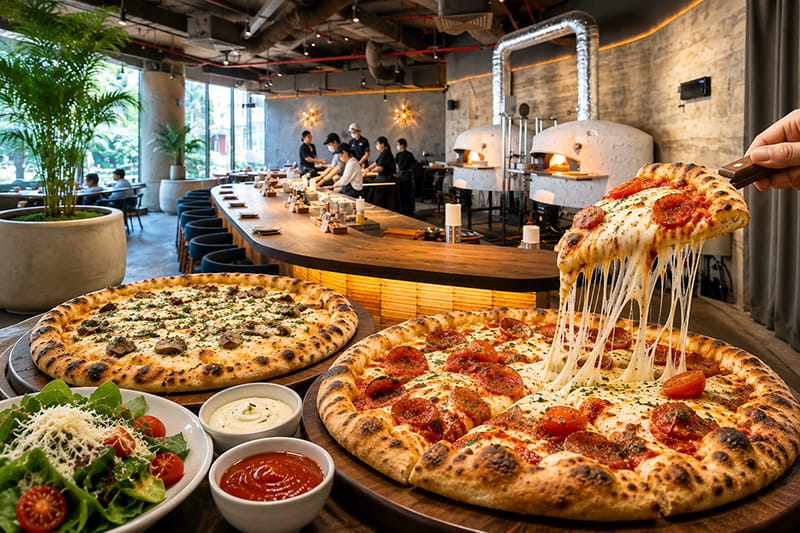 Pizza 4P’s AB Central Square Nha Trang, View Biển, Sinh Nhật Cặp Đôi