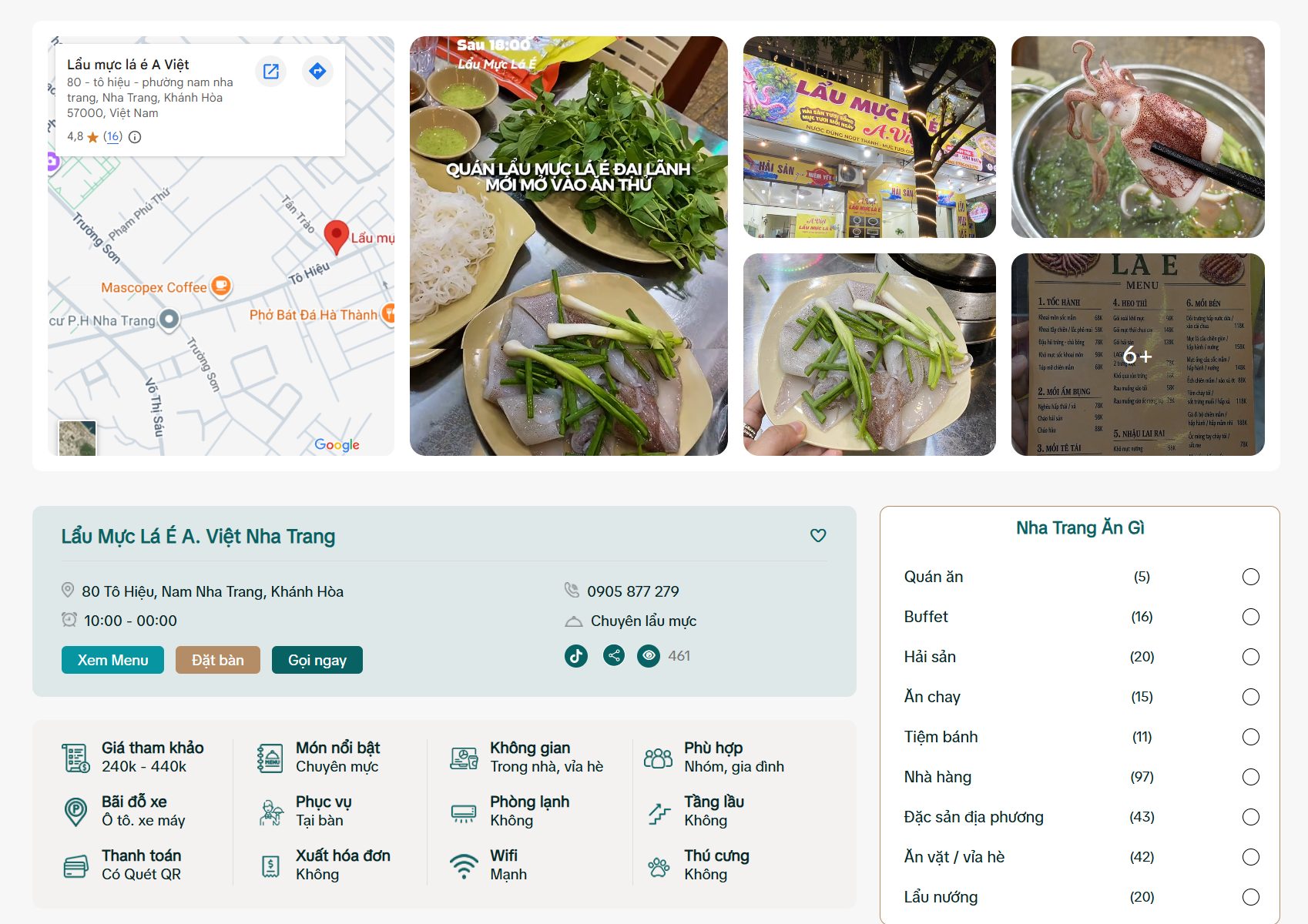 List Quán Lẩu Mực Nha Trang Dân Local Ăn Đông, Địa Chỉ & Giá