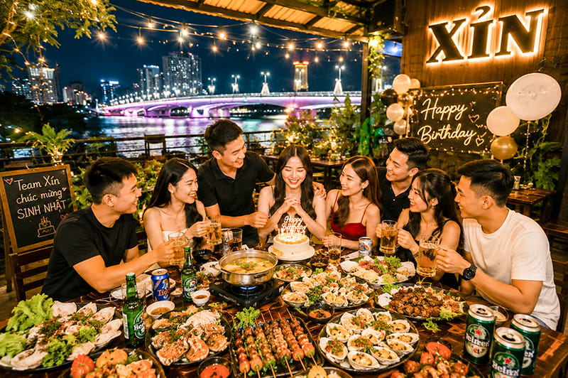Quán Nhậu View Đẹp XỈN Nha Trang, Nhậu Chill Đến 2 Giờ Sáng, Đặt Bàn