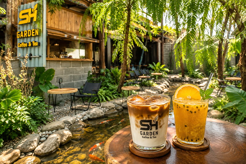 SH Garden Coffee & Tea Diên Khánh | Cafe Sân Vườn Hồ Koi
