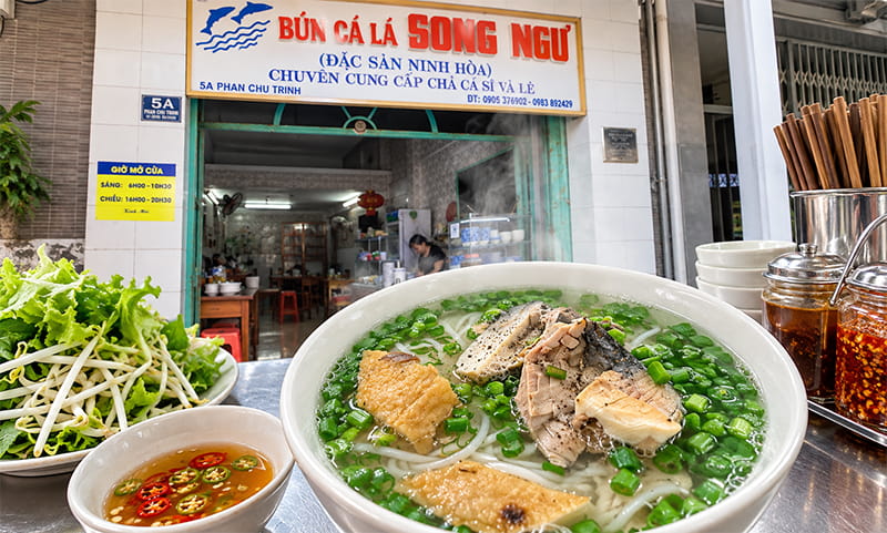 Quán Bún Cá Song Ngư Nha Trang, Bún Cá Sứa Dân Local Ăn Nhiều
