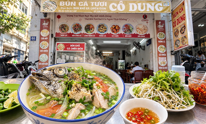 Bún Cá Tươi Cô Dung Nha Trang, Quán Bún Cá Dân Local Ăn Nhiều