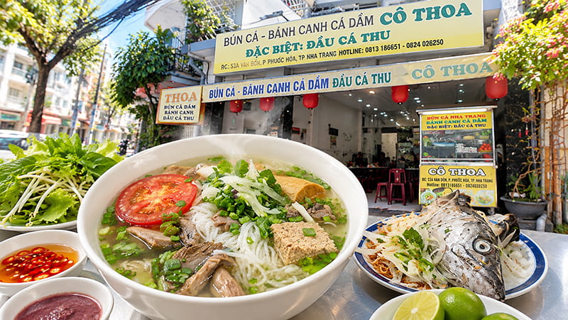 Quán Bún Cá Cô Thoa Nha Trang, Bánh Canh Cá Dầm Đặc Sản Siu Ngon