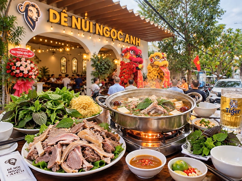 Quán Lẩu Dê Núi Ngọc Anh Bửu Đóa Nam Nha Trang, Bình Dân