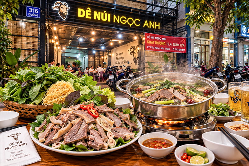 Quán Lẩu Dê Núi Ngọc Anh 1 Nha Trang, Quán Lẩu Bình Dân, Đặc Sản Dê