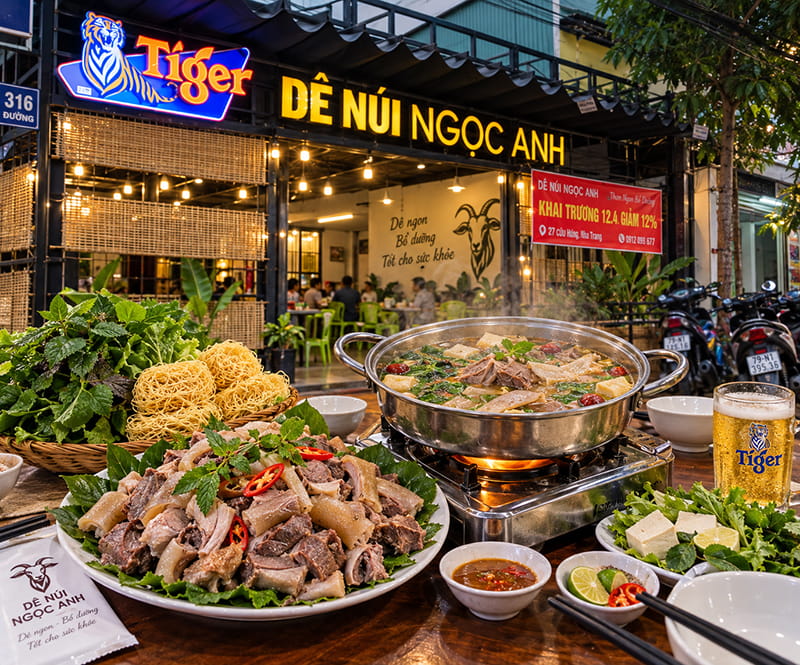 Quán Lẩu Dê Núi Ngọc Anh Dã Tượng Nam Nha Trang, Bình Dân