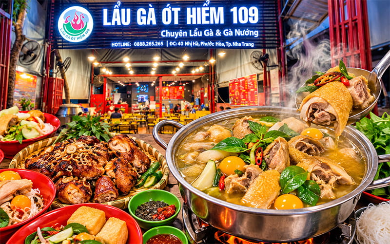 Lẩu Gà Ớt Hiểm 109 Nhị Hà Nha Trang, Bình Dân, Siêu Ngon