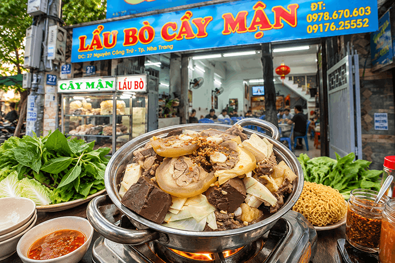 Quán Lẩu Bò Cây Mận Nha Trang, Lẩu Bò Thập Cẩm Bình Dân