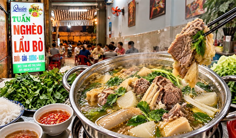 Quán Lẩu Bò Tuấn Nghèo Nam Nha Trang, Bình Dân, Giá Rẻ, Đặt Bàn Ngay