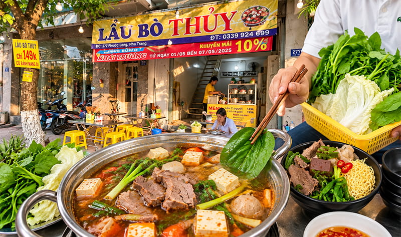 Quán Lẩu Bò Thủy Nam Nha Trang, Bình Dân, Có Ship