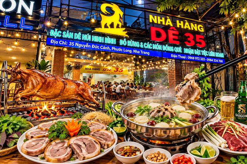 Nhà Hàng Dê 35 Ninh Bình Nha Trang, Bình Dân, Nhận Đặt Sinh Nhật