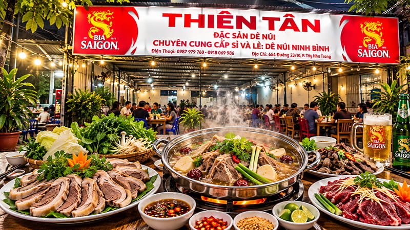 Quán Dê Thiên Tân Tây Nha Trang, Bình Dân, Đặc Sản Dê Ngon Hấp Dẫn