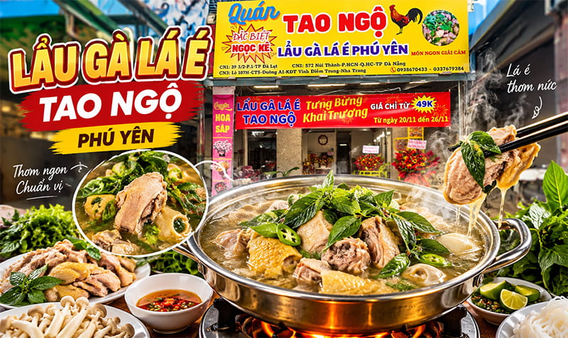 Tao Ngộ Lẩu Gà Lá É Phú Yên Tây Nha Trang, Vĩnh Điềm Trung, Bình Dân